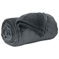 vidaXL Antklodė Tamsiai pilka 240 x 220 cm 1,37 kg Flysas