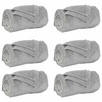 vidaXL Mesti antklodės 6 vnt. Pilka 220 x 240 cm 8.24 kg Flysas