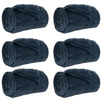 vidaXL Mesti antklodės 6 vnt. Jūrinė mėlyna 130 x 150 cm 3.04 kg