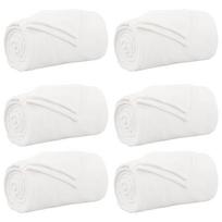 vidaXL Mesti antklodės 6 vnt. Balta 220 x 240 cm 8.24 kg Flysas