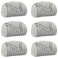 vidaXL Mesti antklodės 6 vnt. Pilka 150 x 130 cm 2,85 kg Flysas