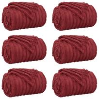vidaXL Mesti antklodės 6 vnt. Bordo raudona 200 x 150 cm 4,75 kg