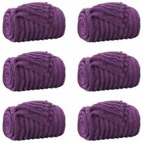 vidaXL Mesti antklodės 6 vnt. Violetinė 270 x 240 cm 9,15 kg Flysas