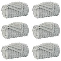 vidaXL Mesti antklodės 6 vnt. Pilka 150 x 130 cm 2.75 kg Flysas