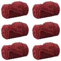 vidaXL Mesti antklodės 6 vnt. Bordo raudona 150 x 130 cm 2.75 kg