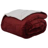 vidaXL Antklodė Bordo raudona 240 x 220 cm 2,67 kg Flysas
