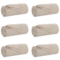 vidaXL Mesti antklodės 6 vnt. Smėlio 270 x 240 cm 5.08 kg Flysas