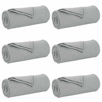 vidaXL Mesti antklodės 6 vnt. Pilka 270 x 240 cm 5.44 kg Flysas