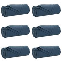 vidaXL Mesti antklodės 6 vnt. Jūrinė mėlyna 270 x 240 cm 5.38 kg