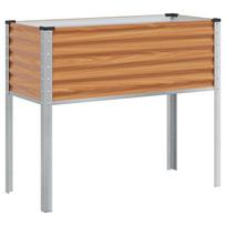 vidaXL Sodo vazonas Šviesiai rudas 100 x 45 x 90 cm Cinkuota plienas