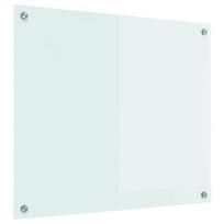 vidaXL Virtuvės atbraila Pienas 70 x 60 cm grūdintas stiklas