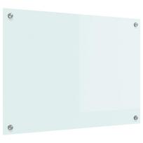 vidaXL Virtuvės atbraila Pienas 70 x 50 cm grūdintas stiklas