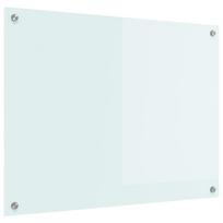 vidaXL Virtuvės atbraila Pienas 80 x 60 cm grūdintas stiklas