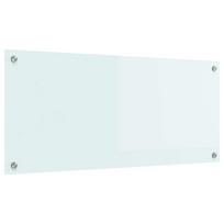 vidaXL Virtuvės atbraila Pienas 90 x 40 cm grūdintas stiklas