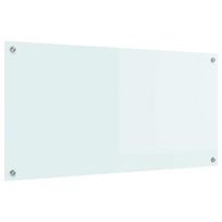 vidaXL Virtuvės atbraila Pienas 100 x 50 cm grūdintas stiklas