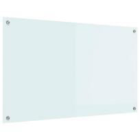 vidaXL Virtuvės atbraila Pienas 100 x 60 cm grūdintas stiklas