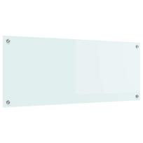 vidaXL Virtuvės atbraila Pienas 100 x 40 cm grūdintas stiklas