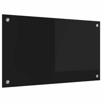 vidaXL Virtuvės atbraila Juoda 70 x 40 cm grūdintas stiklas