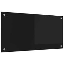vidaXL Virtuvės atbraila Juoda 80 x 40 cm grūdintas stiklas