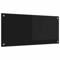 vidaXL Virtuvės atbraila Juoda 90 x 40 cm grūdintas stiklas