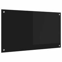 vidaXL Virtuvės atbraila Juoda 90 x 50 cm grūdintas stiklas