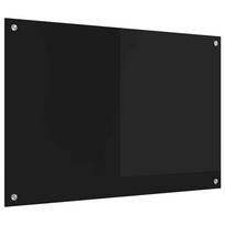 vidaXL Virtuvės atbraila Juoda 90 x 60 cm grūdintas stiklas
