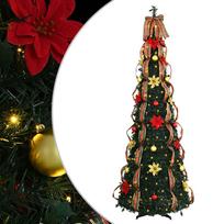 vidaXL Dirbtinė Kalėdų eglutė su 200 LED s stovu Žalia 215 cm PVC