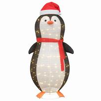 vidaXL Sniego pingvino figura Šilta balta 78 x 178 cm Audinys 600 LED