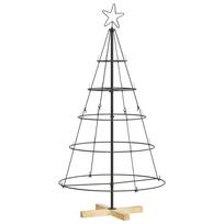 vidaXL Metalinė Kalėdų eglutė su stovu KUOPIO 125 cm Plienas Juoda