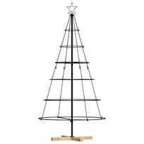 vidaXL Metalinė Kalėdų eglutė su stovu KUOPIO 150 cm Plienas Juoda