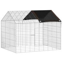vidaXL Triušių narvas Sidabro 100 x 78 x 78 cm Cinkuota plienas