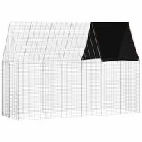 vidaXL Triušių narvas Sidabrinė 300 x 100 x 210 cm