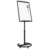 vidaXL Magnetinė lenta su ratu Juoda ir Balta 62 x 62,5 x 197 cm EPS