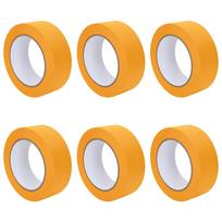 vidaXL Dažytojo maskavimo juostos 6 vnt. Geltona 38mm x 50m Popierius