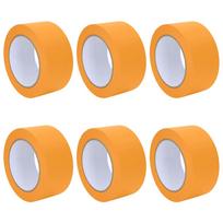 vidaXL Dažytojo maskavimo juostos 6 vnt. Geltona 50mm x 50m Popierius