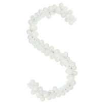 vidaXL Kalėdų rutulių girlianda LED Balta 186 cm Polystirenas