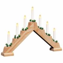 vidaXL Kalėdų žvakių tiltas 7 LED Šilta balta 39.5 x 5 x 29 cm