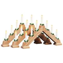 vidaXL Kalėdų žvakių tiltas 3 vnt. 7 LED Šilta balta 39.5 x 5 x 29 cm