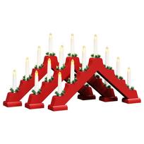 vidaXL Kalėdų žvakių tiltas 3 vnt. 7 LED Šilta balta 39.5 x 5 x 29 cm