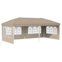 vidaXL Pop-up šventinis palapinė 574 x 289 x 245 cm Kreminė