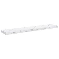 vidaXL Sieninė lentyna Sieninis Balti marmuro 120 x 23,5 x 3,8 cm