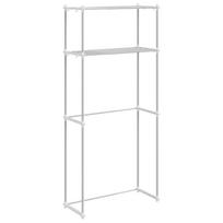 vidaXL Skalbimo mašinos laikiklis Balta 70 x 27 x 136 cm Aliuminis