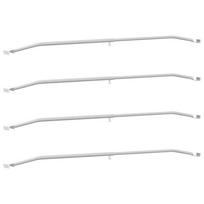 vidaXL Tentų laikiklis priekaboms 4 Sidabrinė 102-155 cm Aliuminis