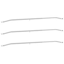 vidaXL Tentų laikiklis priekaboms Sidabrinė 136-218 cm Aliuminis
