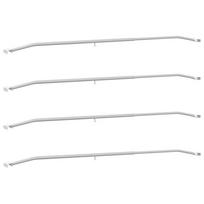 vidaXL Tentų laikiklis priekaboms 4 Sidabrinė 136-218 cm Aliuminis
