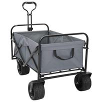 vidaXL Sulankstomas Rankinis Vežimėlis 89 x 63 x 96 cm Pilka 200 kg