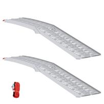 vidaXL Sulankstoma motociklinės rampos 340 kg per rampa 2 pcs Sidabro
