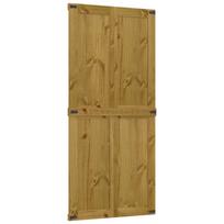 vidaXL Tvarto durys CORONA 90 x 210 cm Pušies medienos masyvas