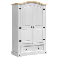 vidaXL Spinta CORONA Balta 101 x 52 x 170 cm Kietos pušies mediena