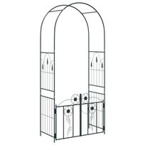 vidaXL Sodo arka Juoda 102 x 50 x 218 cm Plienas